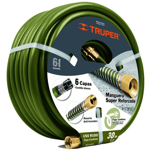 Шланг садовый 6-слойный 5/8", 30 м TRUPER (MAN-30X5/8XX), фото  | SNABZHENIE.com.ua
