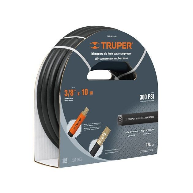 Шланг воздушный 10 м, 3/8, PIP-50 TRUPER (MAN-AP-10-3/8), фото  | SNABZHENIE.com.ua