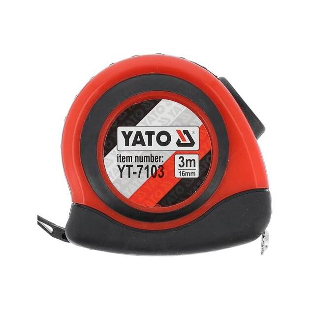 Рулетка YATO с магнитным наконечником, 3 м, 16 мм, нейлон, фото  | SNABZHENIE.com.ua