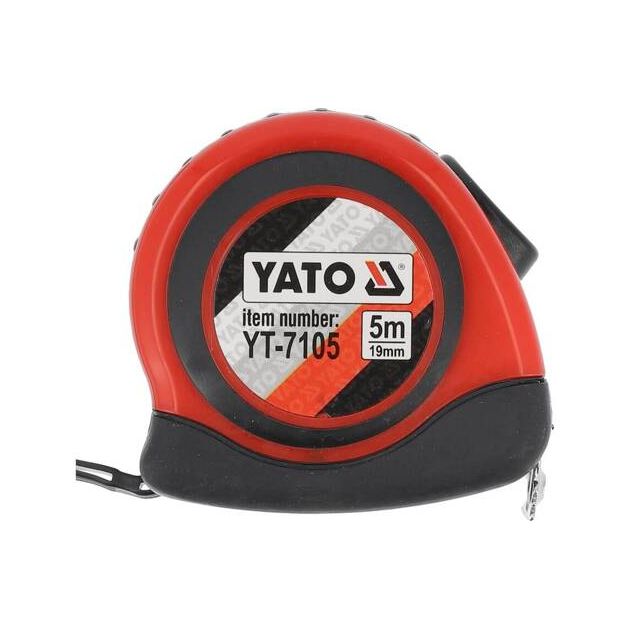 Рулетка YATO 5 м с магнитным наконечником, нейл, 19 мм, фото  | SNABZHENIE.com.ua