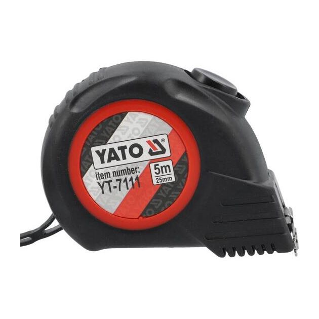 Рулетка YATO 5 м с магнитным наконечником, нейл, 25 мм, фото  | SNABZHENIE.com.ua