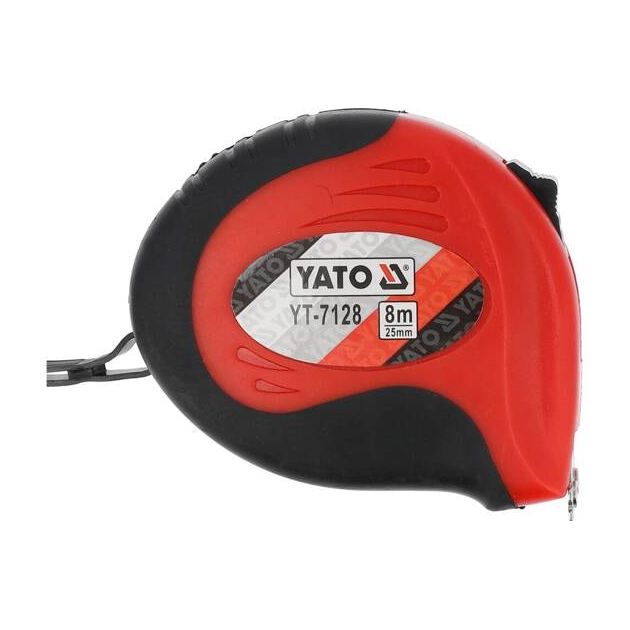 Рулетка YATO с магнитным наконечником, 8 м, 25 мм, нейлоновая, фото  | SNABZHENIE.com.ua