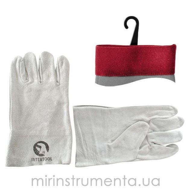Перчатка замшевая 10.5 INTERTOOL SP-0015, фото  | SNABZHENIE.com.ua
