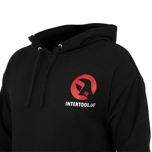 Худи черное трикотажное M INTERTOOL арт. 8862 SP-4002, фото , изображение 5 | SNABZHENIE.com.ua