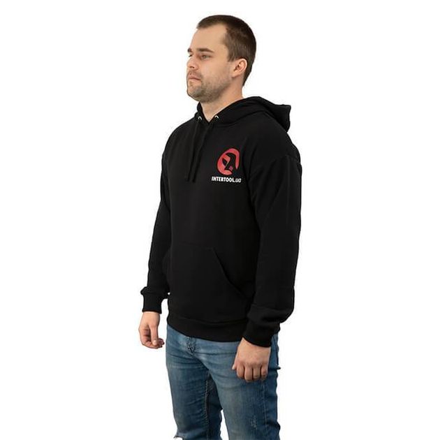 Худи черное трикотажное M INTERTOOL арт. 8862 SP-4002, фото , изображение 6 | SNABZHENIE.com.ua
