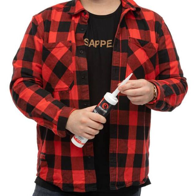 Клей монтажний для дзеркал і стекол, прозорий 300мл/320г INTERTOOL FS-3150, фото , зображення 3 | SNABZHENIE.com.ua Клей монтажний для дзеркал і стекол, прозорий 300мл/320г INTERTOOL FS-3150, фото , зображення 3 | SNABZHENIE.com.ua