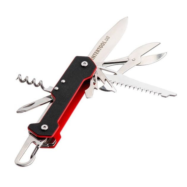 Нож складаний 165 мм, 9 елементів INTERTOOL HT-0597, фото , зображення 4 | SNABZHENIE.com.ua