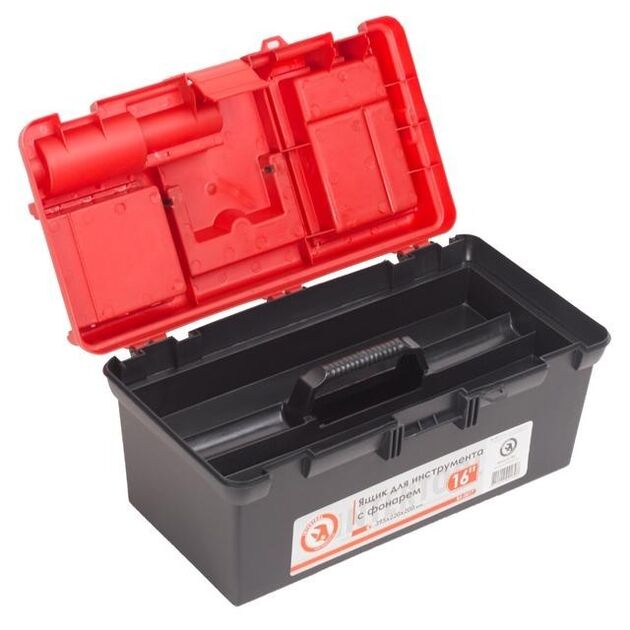 Ящик для инструмента с фонарем INTERTOOL BX-0017, 16x22x20 см, фото , изображение 3 | SNABZHENIE.com.ua