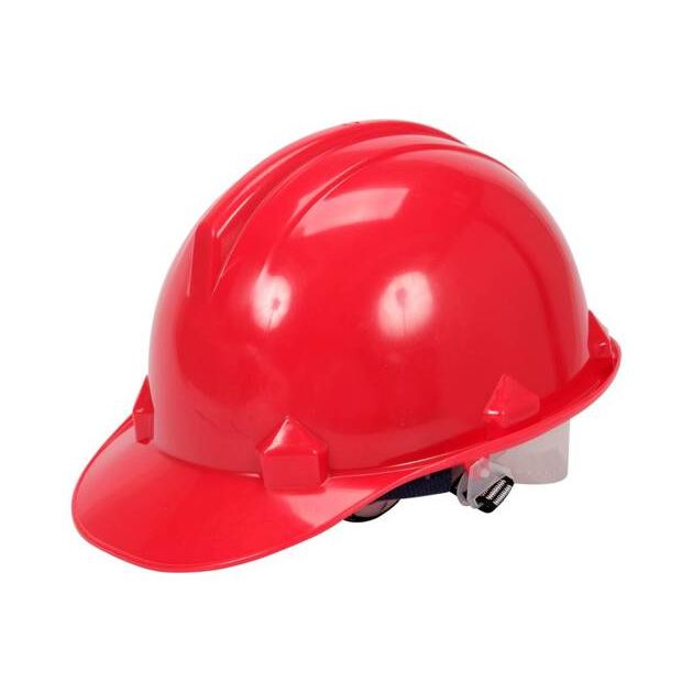 Каска защитная VOREL красная из HDPE, фото  | SNABZHENIE.com.ua