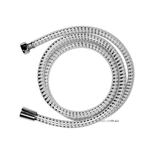 Шланг для душа FALA Ø= 14 мм, покритий хром-білою ПВХ гофрою, G 1/2, l= 1,5 м [50], фото  | SNABZHENIE.com.ua