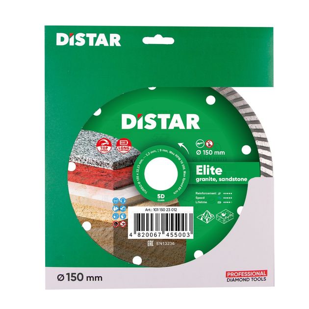 Круг алмазний відрізний DISTAR Turbo Elite 150 x 2,2 x 9 x 22,23 (10115023012), фото , зображення 8 | SNABZHENIE.com.ua Круг алмазний відрізний DISTAR Turbo Elite 150 x 2,2 x 9 x 22,23 (10115023012), фото , зображення 8 | SNABZHENIE.com.ua