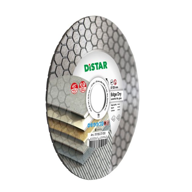 Алмазний отрезний круг DISTAR 125 x 1,6/1,2 x 25 x 22,23 Edge Dry (11115537010), фото , зображення 2 | SNABZHENIE.com.ua Алмазний отрезний круг DISTAR 125 x 1,6/1,2 x 25 x 22,23 Edge Dry (11115537010), фото , зображення 2 | SNABZHENIE.com.ua