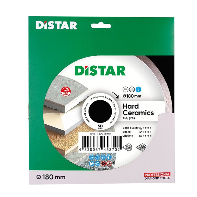 Круг алмазный DISTAR Hard Ceramics 180 мм (1A1R), фото , изображение 2 | SNABZHENIE.com.ua Круг алмазный DISTAR Hard Ceramics 180 мм (1A1R), фото , изображение 2 | SNABZHENIE.com.ua