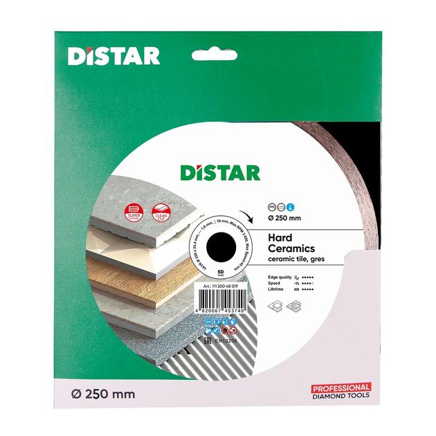Круг алмазний відрізний DISTAR Hard Ceramics 250 x 1,6/1,2 x 10 x 25,4 (1A1R) (11120048019), фото , зображення 3 | SNABZHENIE.com.ua Круг алмазний відрізний DISTAR Hard Ceramics 250 x 1,6/1,2 x 10 x 25,4 (1A1R) (11120048019), фото , зображення 3 | SNABZHENIE.com.ua