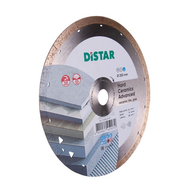 Круг алмазний відрізний DISTAR 1A1R 250 x 1,5 x 10 x 25,4 Hard Ceramics Advanced (11120349019), фото , зображення 2 | SNABZHENIE.com.ua Круг алмазний відрізний DISTAR 1A1R 250 x 1,5 x 10 x 25,4 Hard Ceramics Advanced (11120349019), фото , зображення 2 | SNABZHENIE.com.ua