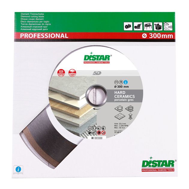 Круг алмазний відрізний DISTAR Hard Ceramics 300 x 2/1,6 x 10 x 32 (1A1R) (11127048022), фото , зображення 5 | SNABZHENIE.com.ua Круг алмазний відрізний DISTAR Hard Ceramics 300 x 2/1,6 x 10 x 32 (1A1R) (11127048022), фото , зображення 5 | SNABZHENIE.com.ua