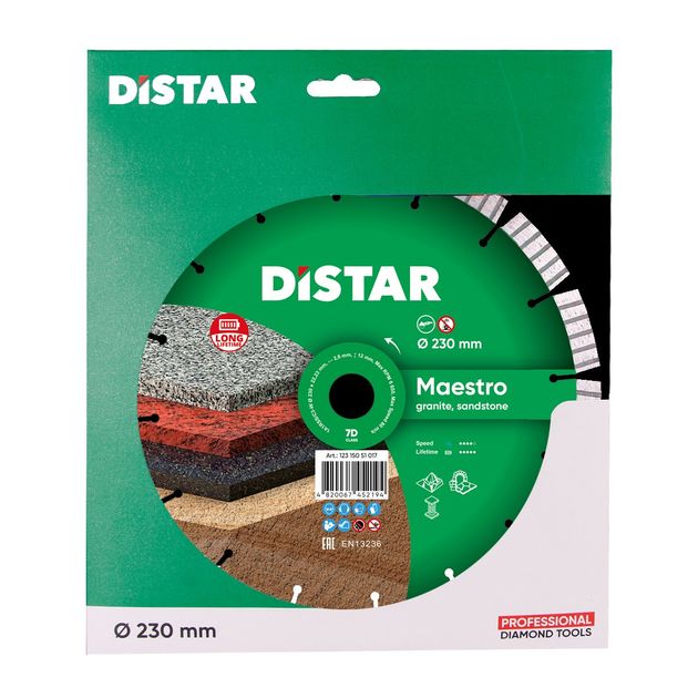 Диск алмазный отрезной DISTAR Maestro 230x2,6/1,8x22,23 1A1RSS/C3-W, фото , изображение 7 | SNABZHENIE.com.ua