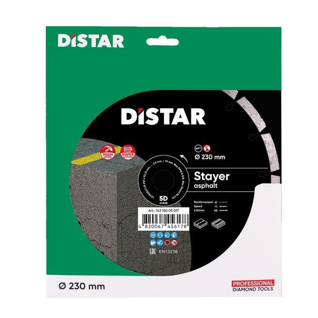 Круг алмазный отрезной DISTAR STAYER 230x2,6/1,8x22,23 мм, фото , изображение 7 | SNABZHENIE.com.ua