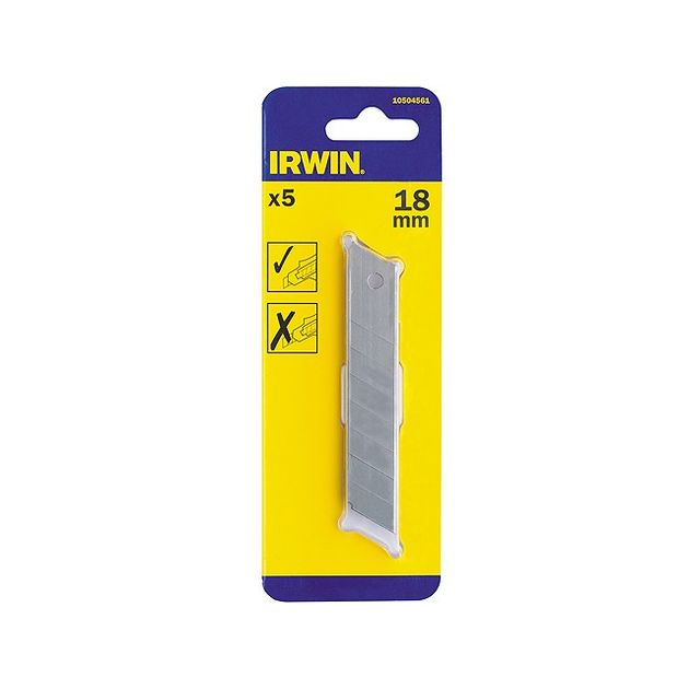 Лезвие IRWIN 18 мм, 5 шт. (артикул 10504561), фото  | SNABZHENIE.com.ua