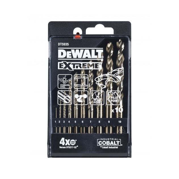 Набор сверл по металлу DeWALT COBALT EXTREME, 1-10 мм, 10 шт., фото  | SNABZHENIE.com.ua