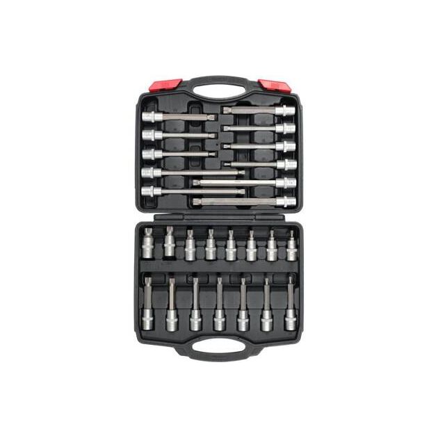 Набор торцевых головок SPLINE YATO 1/2", М5-М16, 26 элементов, фото  | SNABZHENIE.com.ua