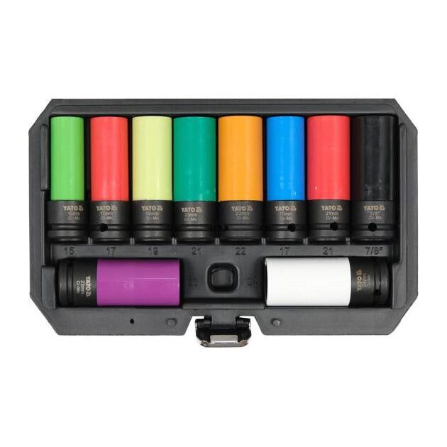 Головки торцевые YATO для литых дисков, 1/2", M15-21 мм, 10 шт, фото  | SNABZHENIE.com.ua