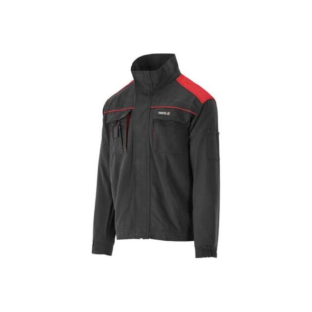 Куртка рабочая COMFY YATO, XL, черно-красная, 7 карманов, 100% хлопок, фото  | SNABZHENIE.com.ua