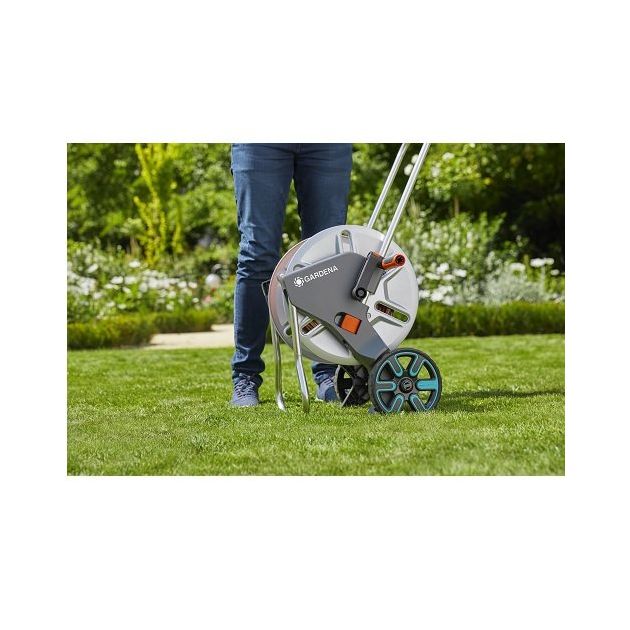 Тележка для шланга GARDENA AquaRoll M Metal, фото , изображение 3 | SNABZHENIE.com.ua Тележка для шланга GARDENA AquaRoll M Metal, фото , изображение 3 | SNABZHENIE.com.ua