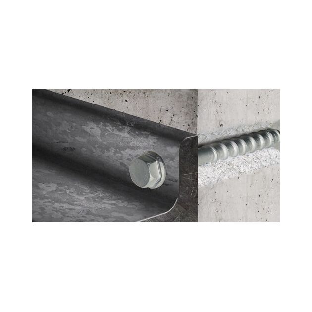 Шуруп по бетону MCS-S 6x60 з шестигранною головкою, з прес-шайбою, оцинкований Mungo 5500606, фото , зображення 2 | SNABZHENIE.com.ua