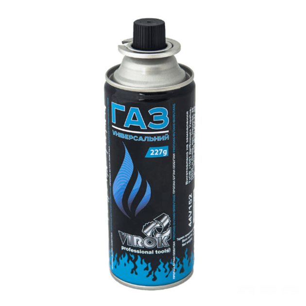 Газовый баллон VIROK 220 гр. с цанговым соединением, фото  | SNABZHENIE.com.ua