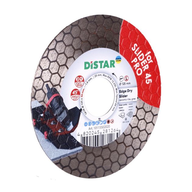 Круг алмазний відрізний 1A1R 125x1,6/1,2x25x30 Edge Dry Slider, фото , зображення 2 | SNABZHENIE.com.ua Круг алмазний відрізний 1A1R 125x1,6/1,2x25x30 Edge Dry Slider, фото , зображення 2 | SNABZHENIE.com.ua