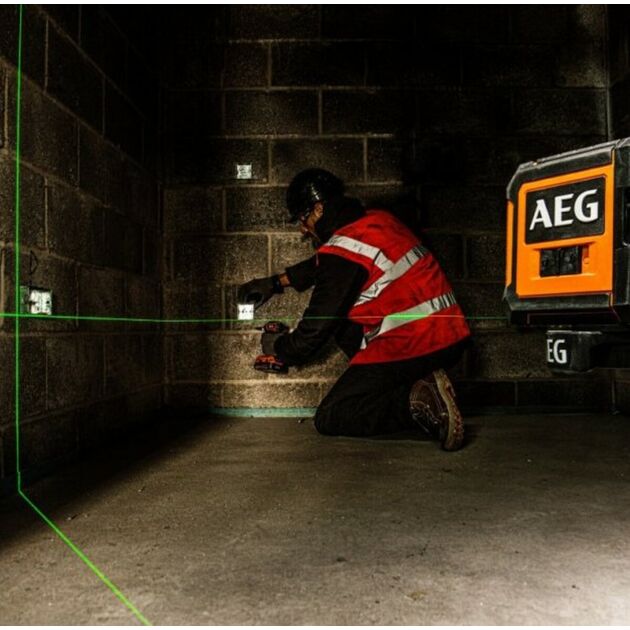 Лазерный нивелир AEG; дальность 20 м, точность 0,4 мм/1 м, зеленые лучи., фото , изображение 4 | SNABZHENIE.com.ua