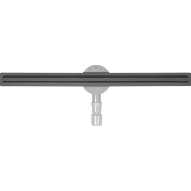 Трап линейный напольный из нержавеющей стали FALA SLIM BLACK 80х3х7 см, фото  | SNABZHENIE.com.ua