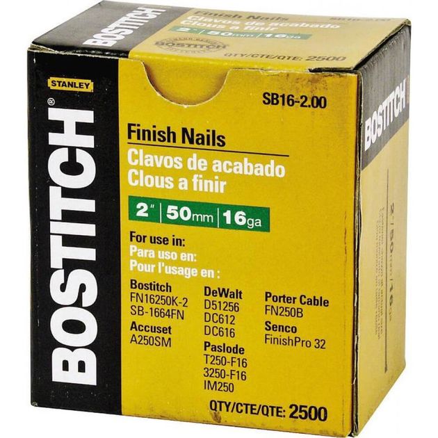 Гвозди BOSTITCH SB16-2.00, 2 дюйма, 16 калибр, фото  | SNABZHENIE.com.ua