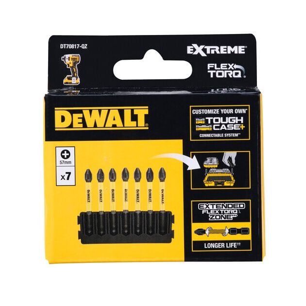 Кассета з битами FlexTorq PH2 DeWALT DT70817, фото , зображення 2 | SNABZHENIE.com.ua