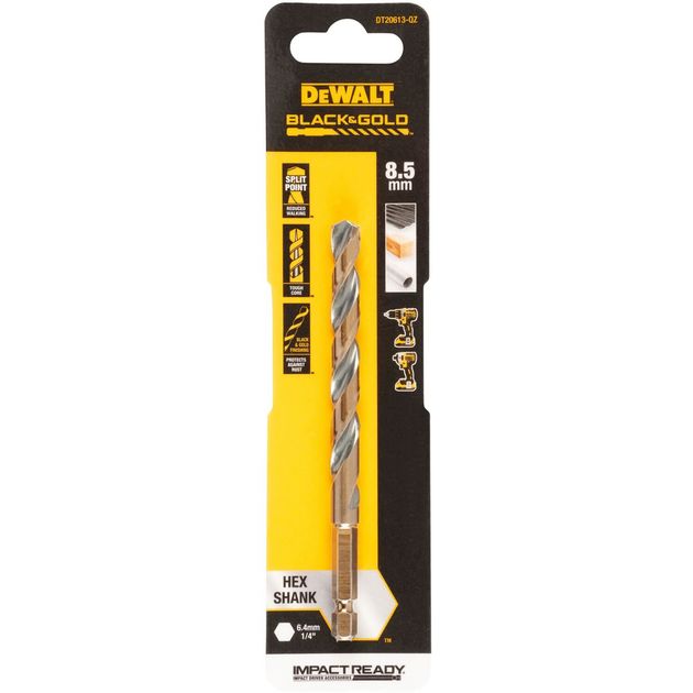 Сверло по металлу DeWALT EXTREME IMPACT Black & Gold DT20613, фото  | SNABZHENIE.com.ua