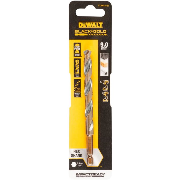 Сверло по металлу DeWALT DT20614 Black & Gold EXTREME IMPACT, фото  | SNABZHENIE.com.ua