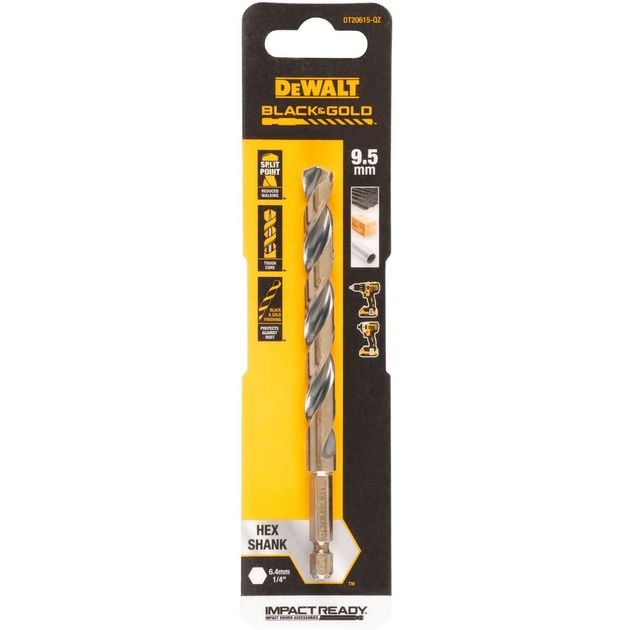 Сверло по металлу DeWALT DT20615 Black & Gold EXTREME IMPACT, фото  | SNABZHENIE.com.ua