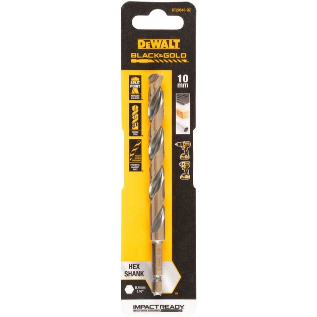 Сверло по металлу DeWALT DT20616 EXTREME IMPACT Black & Gold, фото  | SNABZHENIE.com.ua