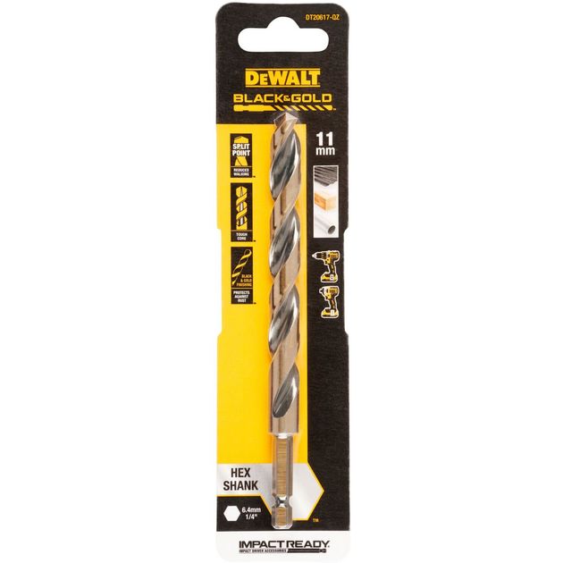 Сверло по металлу DeWALT DT20617 Black & Gold EXTREME IMPACT, фото  | SNABZHENIE.com.ua
