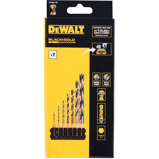 Кассета со сверлами по металлу DeWalt Black & Gold DT70831, фото  | SNABZHENIE.com.ua