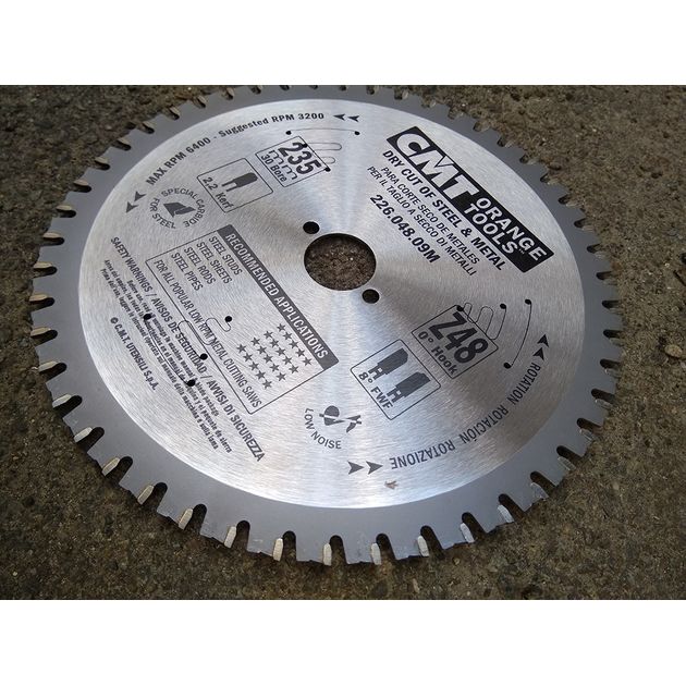 Пила дискова 235 х 30 мм, Z 48, по сталі для продільного і поперечного пилення CMT (226.048.09M), фото , зображення 11 | SNABZHENIE.com.ua Пила дискова 235 х 30 мм, Z 48, по сталі для продільного і поперечного пилення CMT (226.048.09M), фото , зображення 11 | SNABZHENIE.com.ua