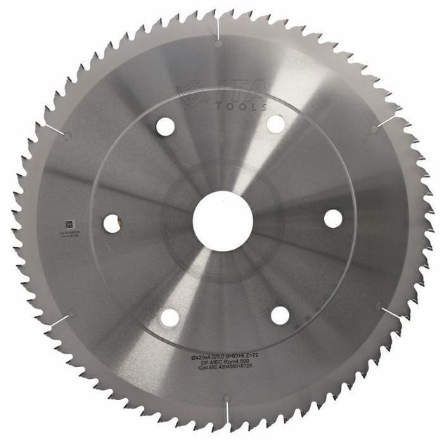 Пила дисковая DSA.Sawblade D=420 F=60 Z=72 K/P=4,0/3,0 H=6 PH:6/18/220 - 2830 Ita Tools, фото  | SNABZHENIE.com.ua