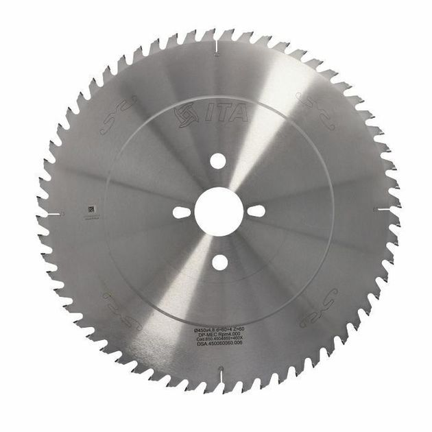 Пильный диск DSA.Sawblade D=450 F=60 Z=60 K/P=4,8/3,5 H=6 TPF PH: 2/14/125 + 2/10/80 Ita Tools, фото  | SNABZHENIE.com.ua