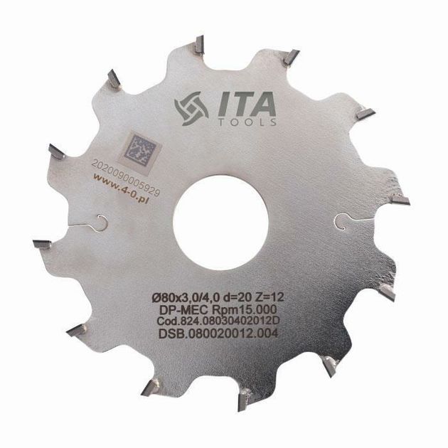 Диск пильный Diamond 80x20mm Z=12 K=3,0/4,0P=2,2 H=4 конусный Ita Tools, фото  | SNABZHENIE.com.ua