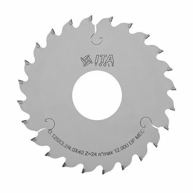 Диск пильний Diamond scoring D=125 F=40 Z=24 K=3,2/4,0 P=2,5 H=4 conical (KON/FZ) Ita Tools, фото  | SNABZHENIE.com.ua