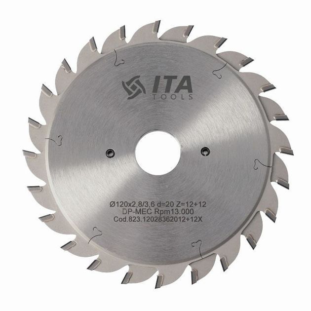 Диск пильный Adjustable Diamond D=120 F=20 Z=12+12 K=2,8-3,6 P=2,2 H=6 FZ Ita Tools, фото  | SNABZHENIE.com.ua