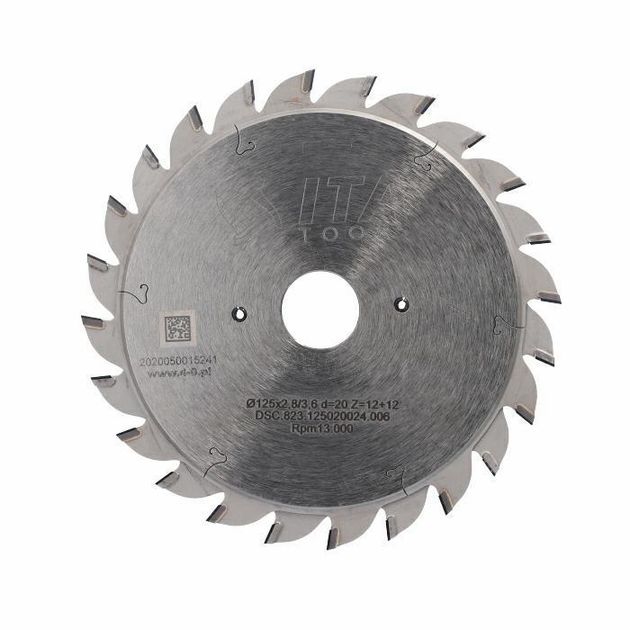 Диск пильный Adjustable Diamond D=125 F=20 Z=12+12 K=2,8-3,6 P=2,2 H=6 FZ Ita Tools, фото  | SNABZHENIE.com.ua