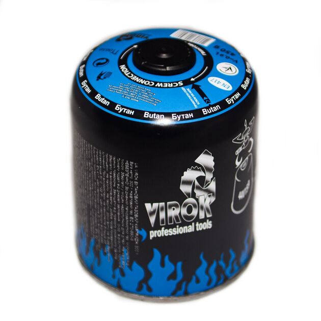 Баллон газовый одноразовый VIROK 450g/900ml для плит/кемпинга, фото  | SNABZHENIE.com.ua