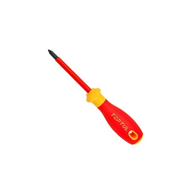 Изолированная отвертка PH2x100мм (1000V) VDE Pro-Plus TOPTUL FBEF0210V4, фото  | SNABZHENIE.com.ua